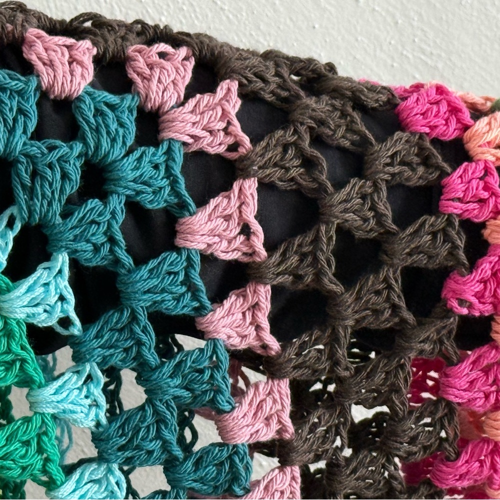 New XL crochet handmade women's hexagon open cardigan - Picture 5 of 9